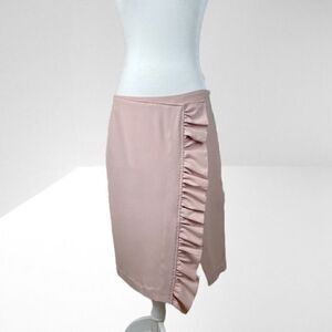 Worthington Women’s MIDI Pink Ruffle Side Skirt 💖